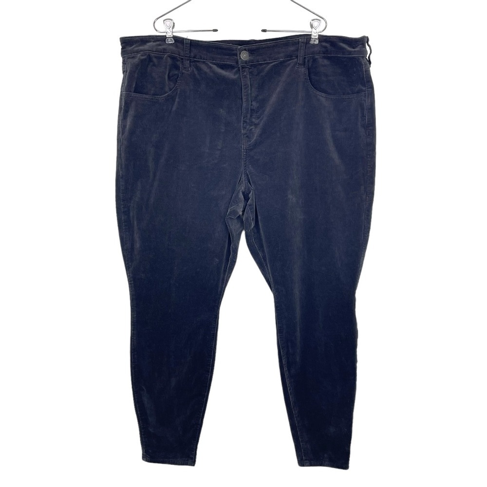 American Eagle Dark  Corduroy Hi Rise Jegging, 24 Regular